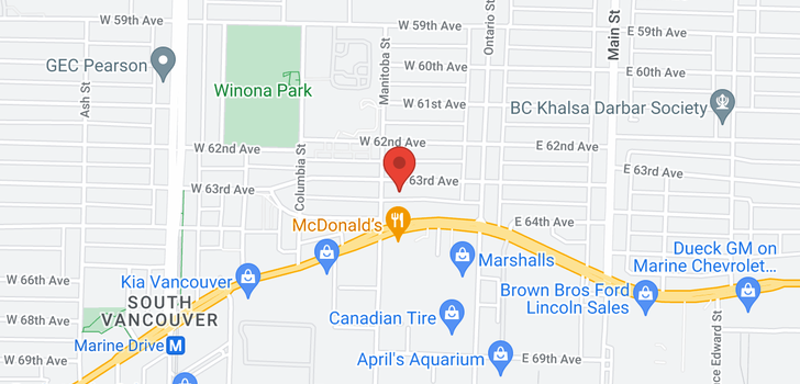 map of 168 W 63RD AVENUE